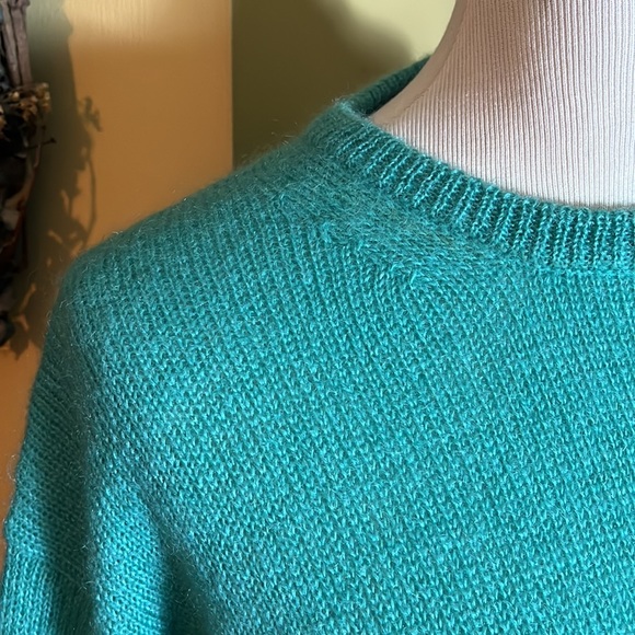 MAX MARA Size Small Oversized Crewneck Turquoise Luxe Mohair Lana Wool $578 NEW - Picture 9 of 16
